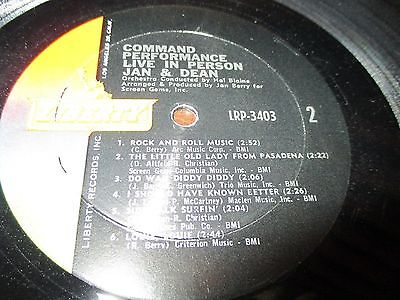 1965 - Jan & Dean - Live In Person - Liberty Records - Plays VG+ - Nice...