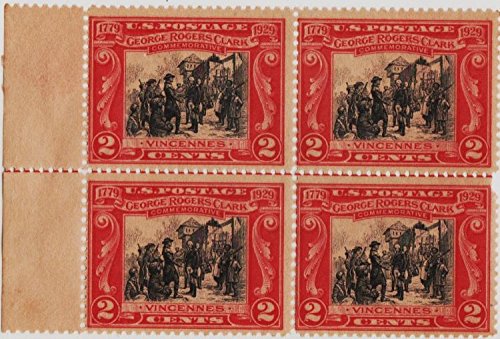 1929 George Rogers Clark - The Surrender of Fort Sackville Block of 4  2c Postage Stamps - Scott651- MNG,OG