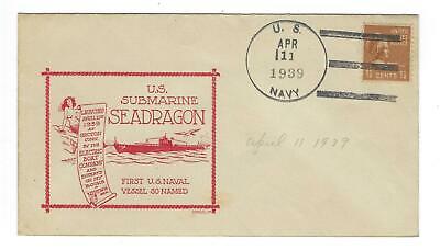 VEGAS - 1939 Submarine USS Seadragon Launch Cover - Groton, CT - FF108