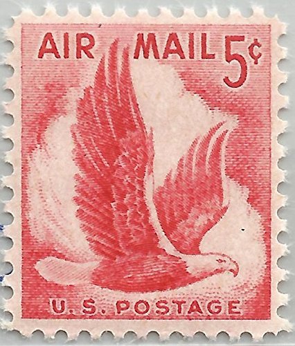 1958 Eagle in Flight, Single 5c Air Mail Postage Stamp  - Sc# C50 -  MNH,OG