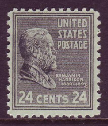 1938 President Benjamin Harrison Single 24c Postage Stamp - Scott 828 -  MNH,OG