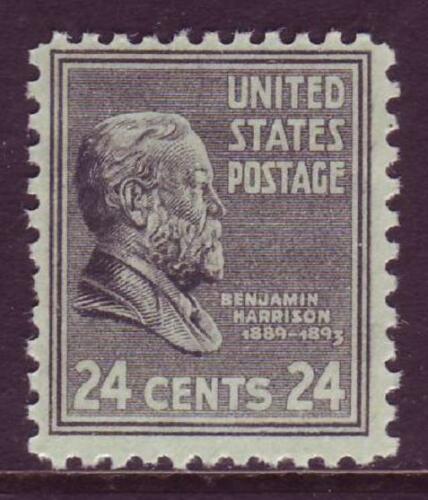 1938 President Benjamin Harrison Single 24c Postage Stamp - Sc# 828 -  MNH,OG