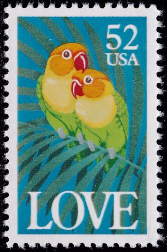 1991 Love Birds Single 52c Postage Stamp Scott # 2537 - MNH - CW410b