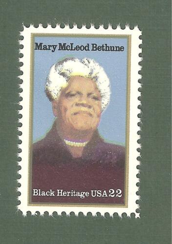 1985 Mary McLeod Bethune Single 22c Postage Stamps - MNH, OG - Sc# 2137