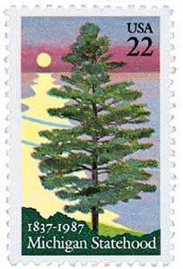 1987 Michigan Statehood Single 22c Postage Stamp   - Sc# 2246 -  MNH,OG