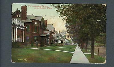 VEGAS - Posted 1909 Photo Postcard Lexington Street, New Britain, CT - FD358