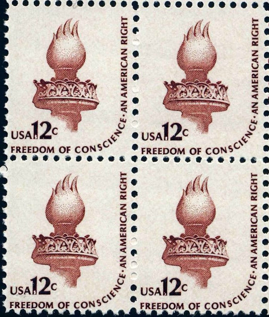 1981 Freedom Of Conscience Block of 4 12c Postage Stamps - MNH, OG - Scott 1594