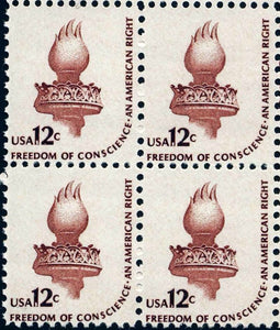 1981 Freedom Of Conscience Block of 4 12c Postage Stamps - MNH, OG - Sc# 1594