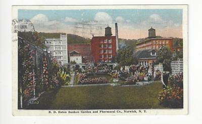 Posted 1921 USA Postcard - Eaton Pharmacal Co, Norwich, NY (AT65)