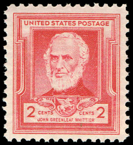 1940 John Greenleaf Whittier Single 2c Postage Stamp - Sc# 865 -  MNH,OG