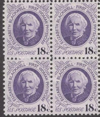 1974 Elizabeth Blackwell Block Of 4 18c Postage Stamps - Scott 1399 - MNH - CV37d