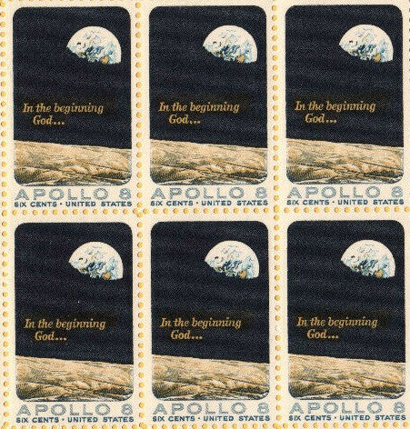 1969 Apollo 8 Block Of 6 Stamps - MNH, OG - Scott 1371 - DS198a