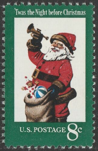 1972 Christmas Santa Single 8c Postage Stamp - MNH, OG - Scott 1472- CX418
