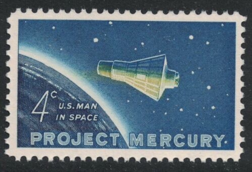 1962 Space Project Mercury Single 4c Postage Stamp - MNH, OG - Sc# 1193 - CX213
