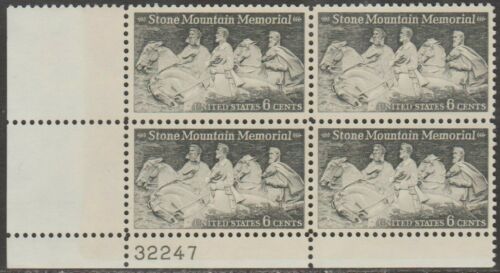 1970 Stone Mountain Memorial Plate Block Of 4 6c Postage Stamps - MNH, OG - Scott 1408 - CX305