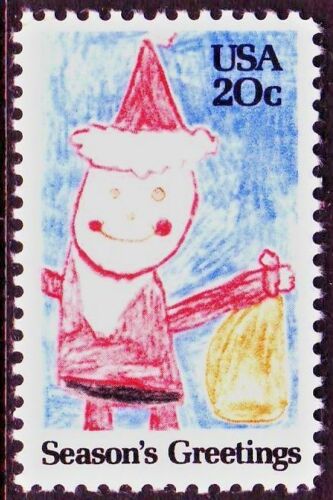 1984 Christmas Santa Single 20c Postage Stamp - Sc# 2108 - MNH, OG - CX887a