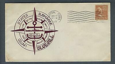 VEGAS - 1942 Submarine USS Bluegill Keel Laid Cover - Groton, CT - FJ222