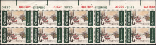 1969 Christmas Norway, Maine - Plate Block Of 10 10 Cent Postage Stamps Scott# 1384 -MNH - DS170