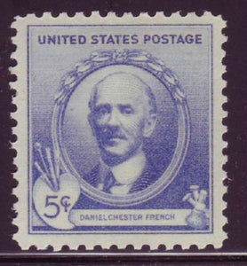 1940 Daniel French, Artist - Single 5c Postage Stamp - Sc# 887 - MNH,OG  CX456a