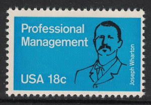1981 Wharton Professional Management Single 18c Postage Stamp - Sc# 1920 - MNH - CW483b