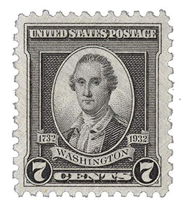 1932 George Washington Single  7c  Postage Stamp, -Sc# 712 - MNH,OG