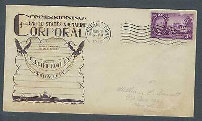 VEGAS - 1945 Submarine USS Corporal Commission Spader Cover - Groton - FH139