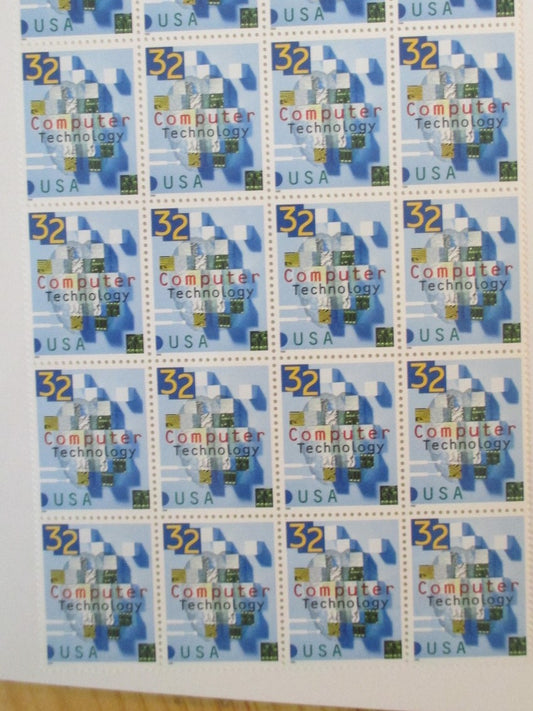 1996 Computer Technology Block Of 8 32c Postage Stamps - Scott 3106 - MNH, OG - CW328
