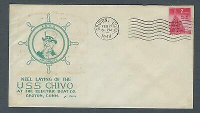 VEGAS - 1944 Submarine USS Chivo Keel Laid Spader Cover - Groton - FH156