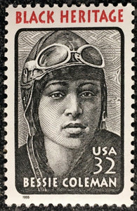 1995 Bessie Coleman Black Heritage Single 32c Postage Stamp - Sc# 2956 - MNH - CX816b