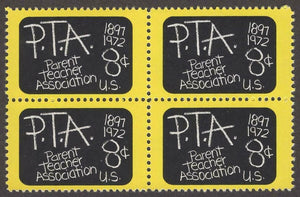 1972 PTA Parent Teachers Assoc Block Of 4 8c Postage Stamps - Sc 1463 - MNH -(CT32)