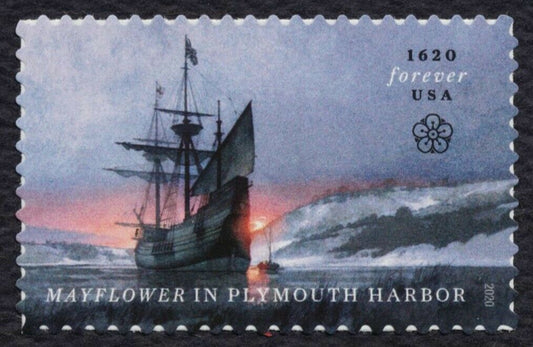 2020 Mayflower Landing Single Forever Postage Stamp - MNH, OG - Scott 5524