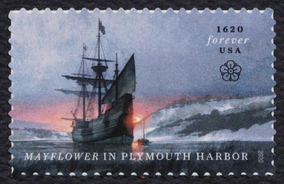 2020 Mayflower Landing Single Forever Postage Stamp - MNH, OG - Sc# 5524