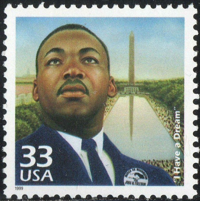 1999 Martin Luther King, I Have a Dream Single 33c Postage Stamp - MNH, OG - Scott 3188