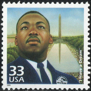 1999 Martin Luther King, I Have a Dream Single 33c Postage Stamp - MNH, OG - Sc# 3188