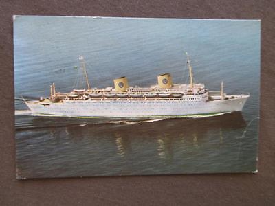 195x Sweden To USA Photo Postcard - MS Kungsholm - Swedish American Line (WW40)