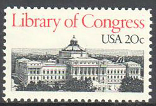 1982 Library Of Congress Single 20c Postage Stamp - Scott 2004 - MNH - CW463d