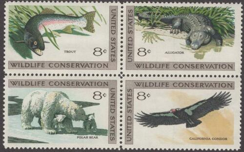 1971 - Wildlife Conservation Block Of 4 8c Postage Stamps - Sc# 1427-1430 - MNH, OG - CX526a