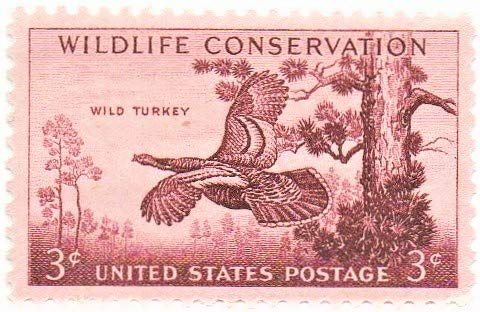 1956 Wildlife Conservation Single 3c Postage Stamp  - Scott 1077 -  MNH,OG