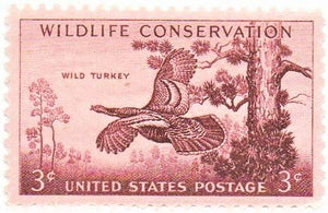 1956 Wildlife Conservation Single 3c Postage Stamp  - Sc# 1077 -  MNH,OG