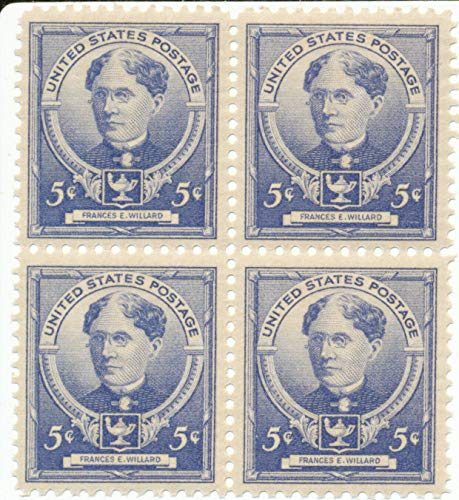 1940 Frances E Willard Block of 4 5c Postage Stamps - SC#872 - MNH,OG