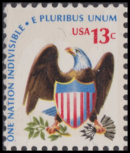1975 Eagle & Shield Single 13c Postage Stamp - MNH, OG - Sc# 1596