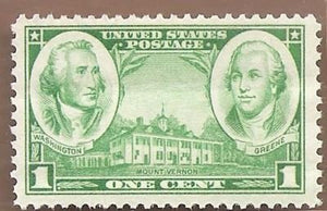 1936 Army  - George Washington Single 1c Postage Stamp - Sc# 785 -  MNH,OG