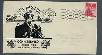 VEGAS - 1943 Submarine USS Bashaw Commission Cover - Groton - FJ172