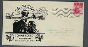 VEGAS - 1943 Submarine USS Bashaw Commission Cover - Groton - FJ172