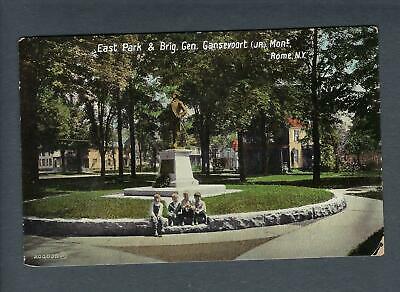 VEGAS - Posted 1909 Rome, NY - East Park & Gen. Gansevoort Mont Postcard - FE443