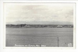 1948 Ellis Photo Postcard - Bremerton & Olympic Mountains, WA (AJ7)