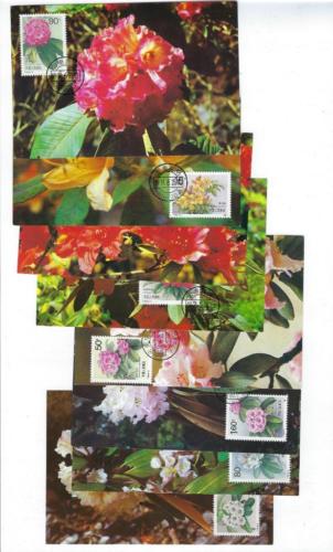 8 1991 PR China First Day Postcards Sc #2330-7 - Rhododendrons Set (R94)