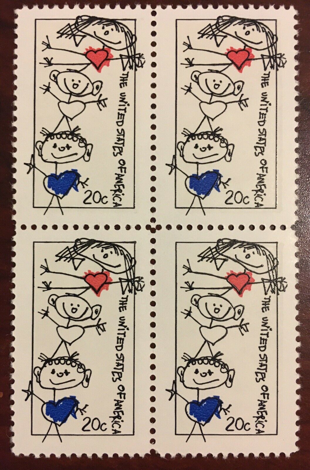 1984 Family Unity Block Of 4 20c Postage Stamps - Scott 2104 - MNH, OG - CW253a