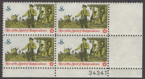 1973 Drummer Spirit Of Independence Plate Block Of 4 8c Postage Stamps - Scott 1479 - MNH, OG - CX577