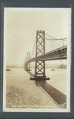 VEGAS - Vintage San Francisco - Oakland Bay Bridge - Piggot RPPC Postcard -FK182